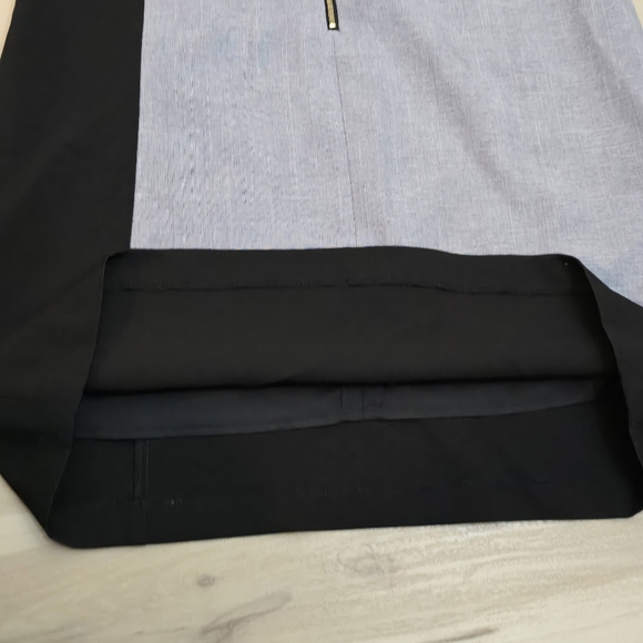 Nemnew Crew neck gray 3/4 sleeve career midi dress Embroidered flower size 6 - Picture 13 of 14